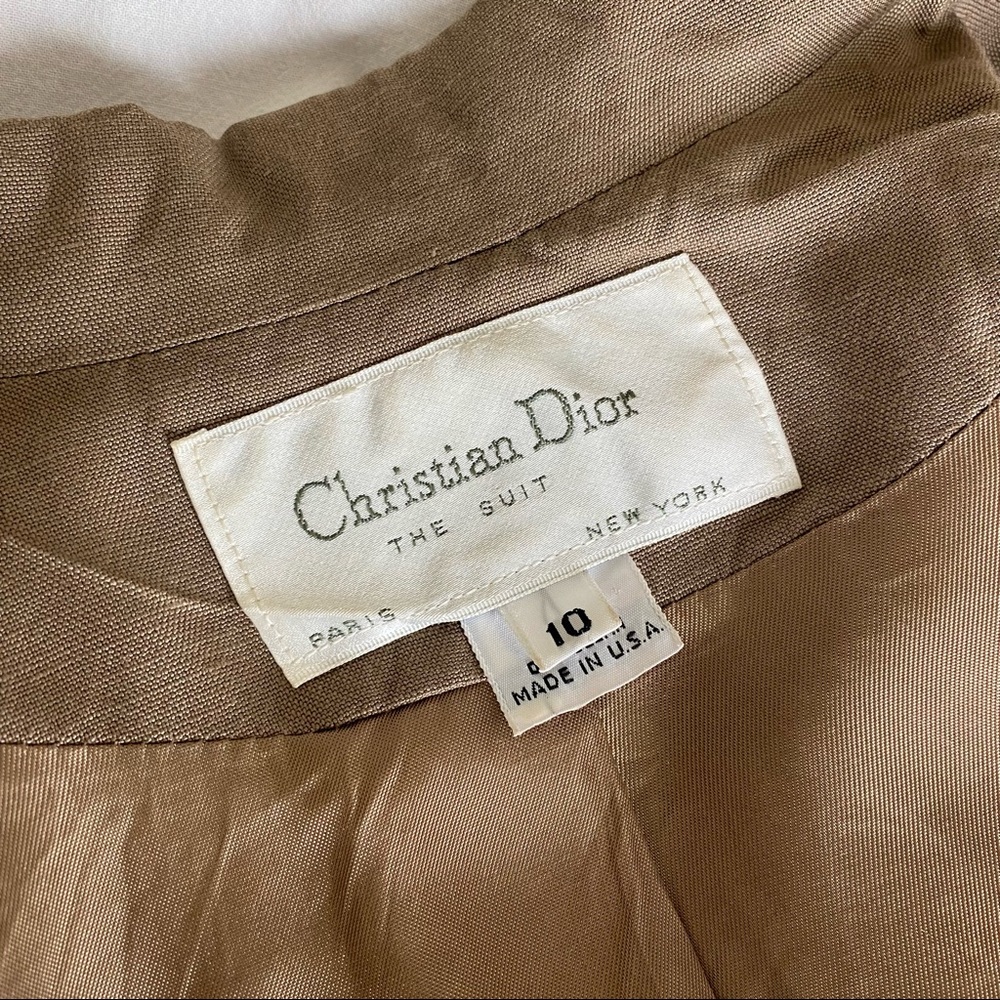 Vintage Christian Dior double breasted blazer (taupe tan honey neutral)